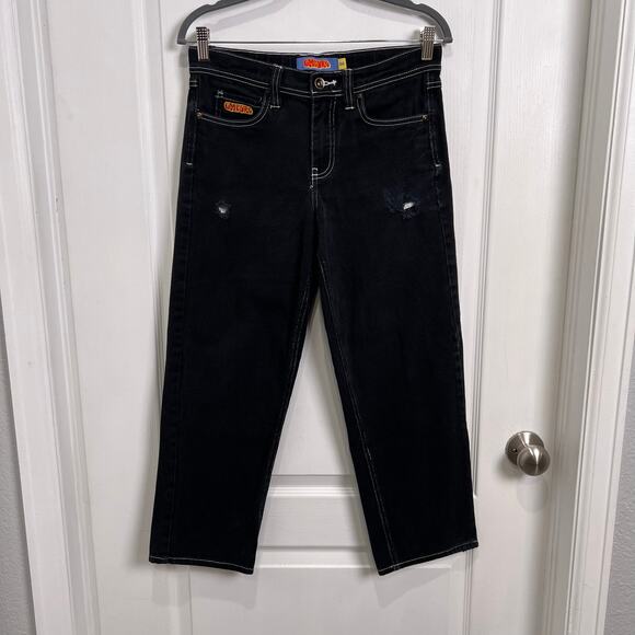 Empyre Relax Black Denim Cropped Pants Jeans Women's Size 26 - Picture 3 of 7